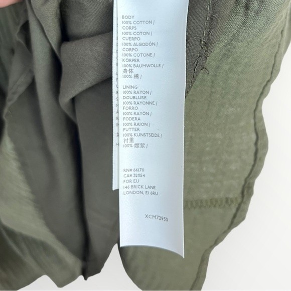 Anthropologie Saturday Sunday Olive Green BOHO Tassel Sleeve Dress NWT Size XS - Picture 6 of 8